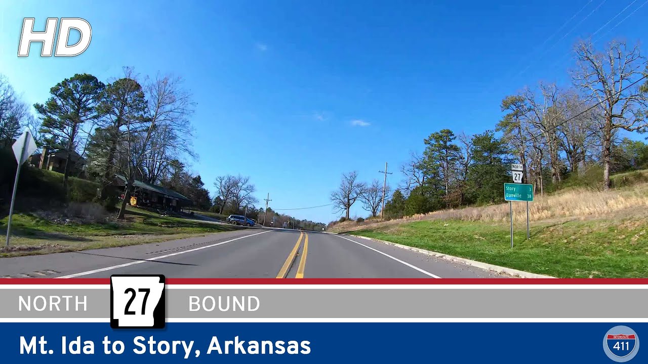 Take a peaceful 13-mile drive through the Ouachita Mountains on Arkansas Highway 27 from Mt. Ida to Story. This scenic route winds through forested hills, crosses the Ouachita River, and ends in the heart of the Ouachita National Forest.